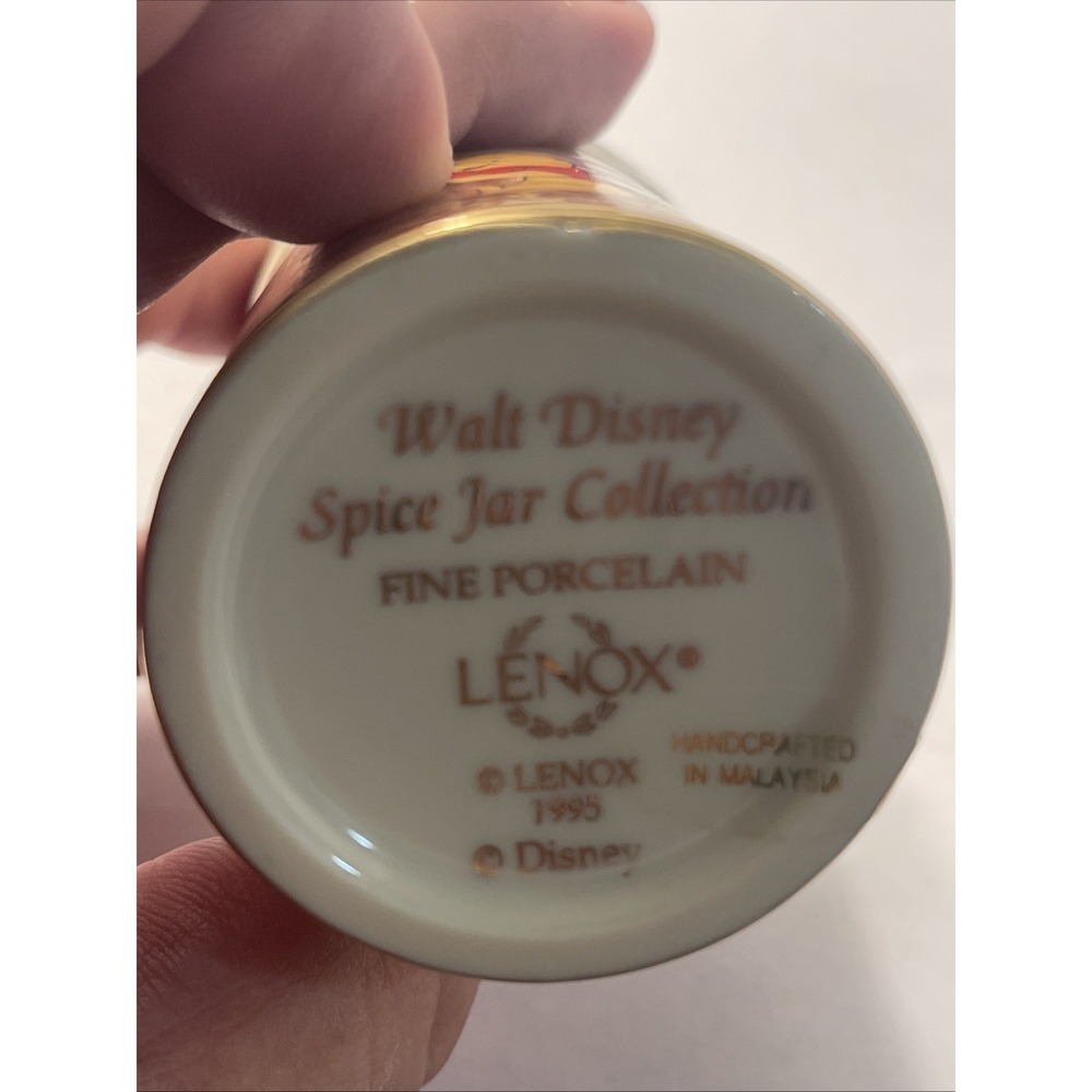 Disney Spice Jar Collection Winnie the Pooh Mustard Jar 1995 Lenox Porcelain - Picture 9 of 16